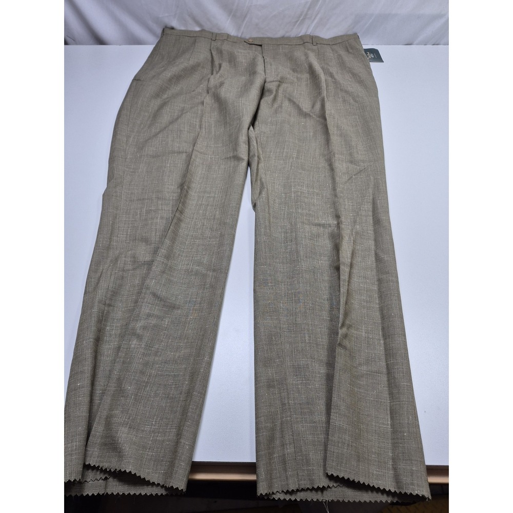 Palm Beach Reflex Dress Pants Men's 56x36 Beige Pleated Big Tall Unhemmed NWT